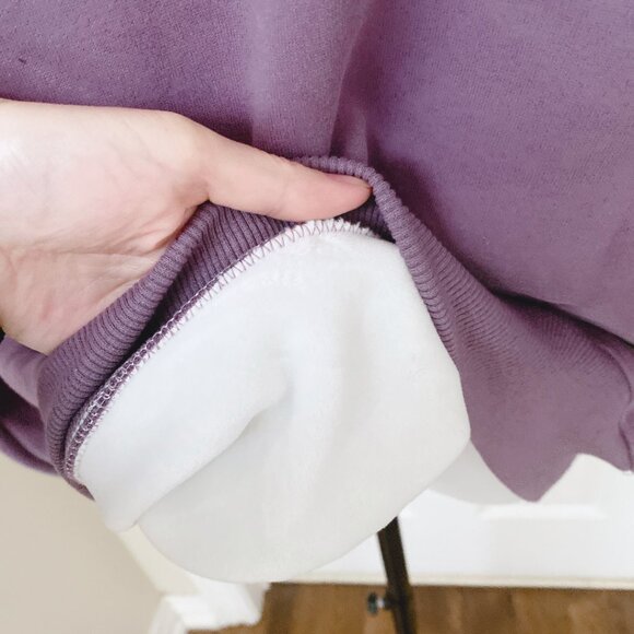 New Wang Logo Letter Purple Crew Neck dropped shoulder Relax Fit Sweatshirt - Picture 5 of 9